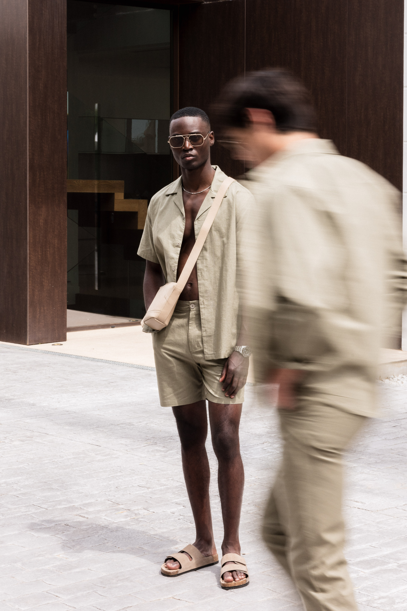 Capo LINEN SS Revere Shirt - Olive