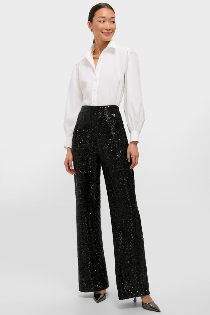 Black Sequin Tatum Pants
