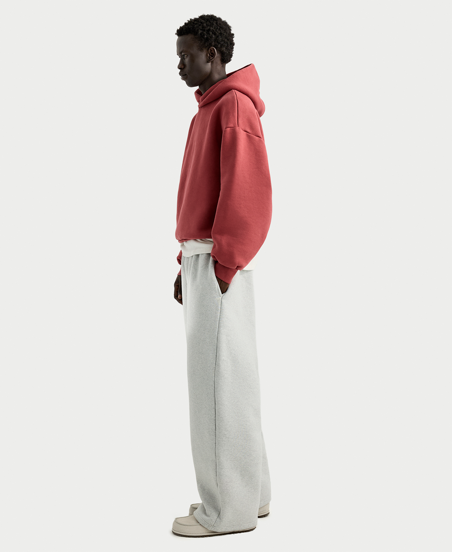 750 GSM 'Light Heather Gray' Straight-leg Pants