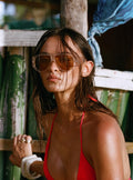 Porschia Sunglasses Clear / Amber