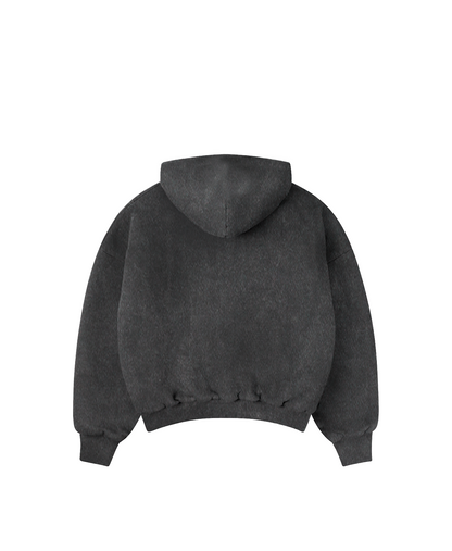 1000 GSM 'Vintage Black' Double Hoodie