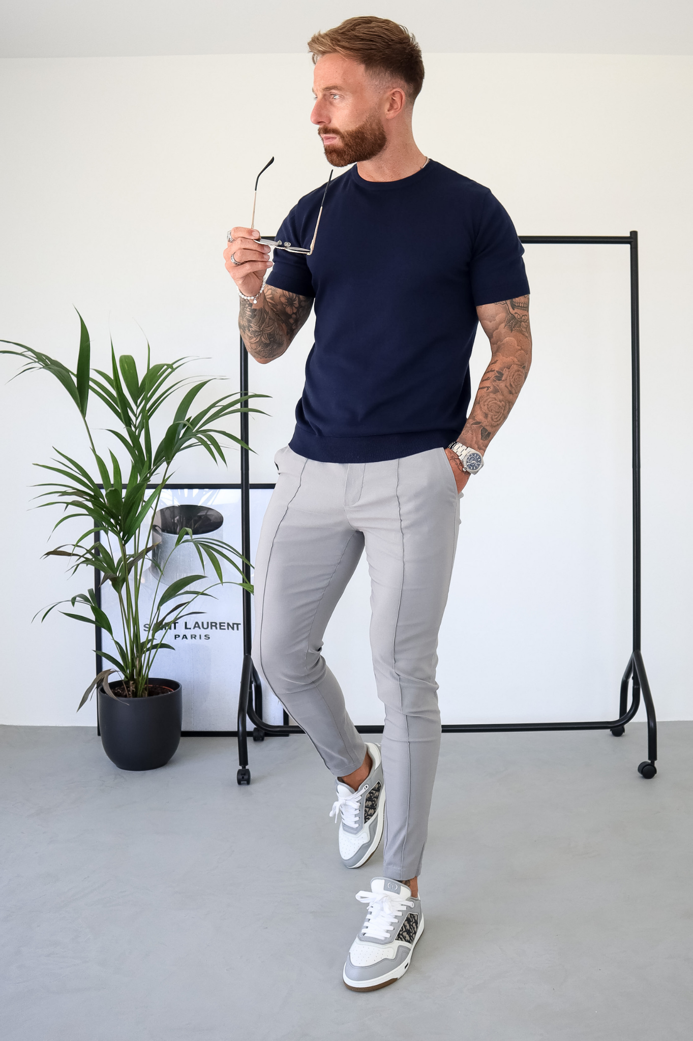 Capo Egyptian Cotton T-Shirt - Navy