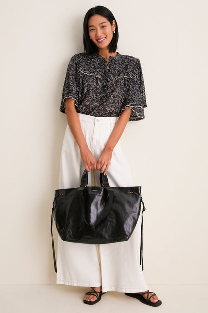 Black Wardy Leather Bag