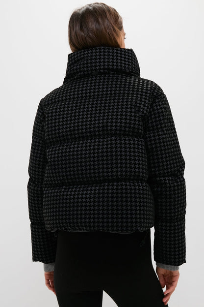 Black Tech Pied de Poule Short Jacket