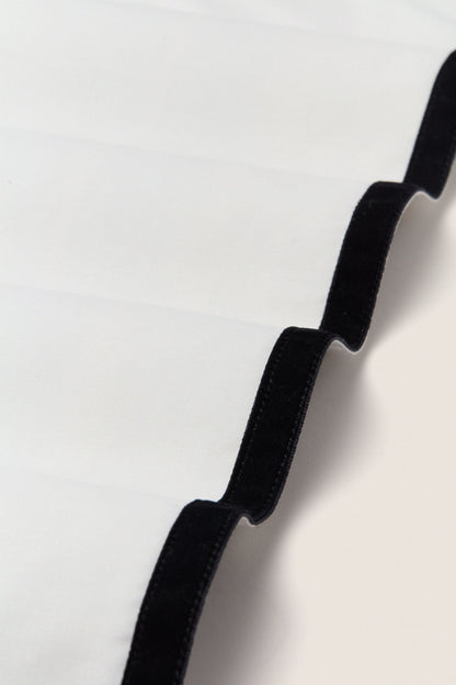 Black Velvet Trim Napkins Set of 4