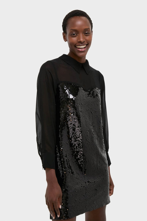 Black Sequin Josie Dress