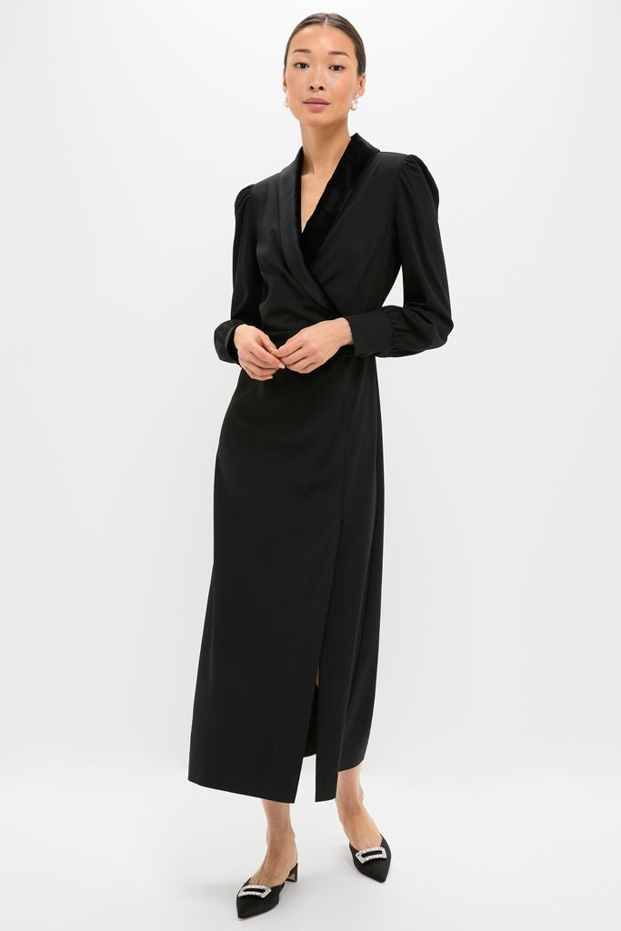 Black Long Sleeve Mariella Maxi Dress