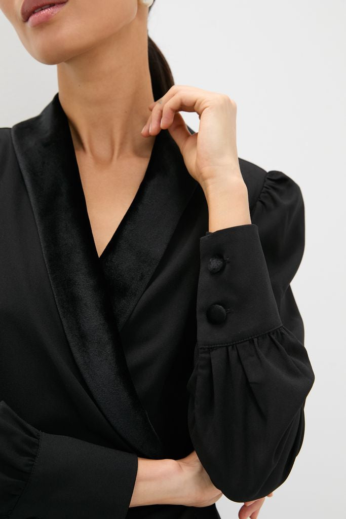 Black Long Sleeve Mariella Maxi Dress