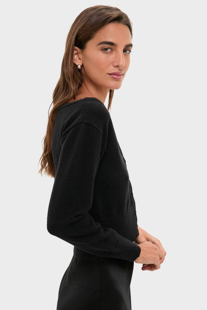 Black Off the Shoulder Stevens Sweater