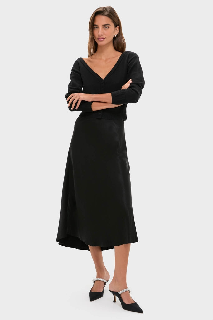 Black Off the Shoulder Stevens Sweater