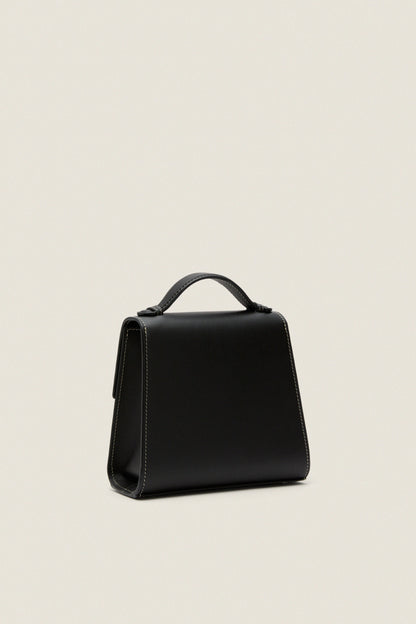 Black Nappa Small Top Handle