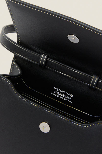 Black Nappa Small Top Handle