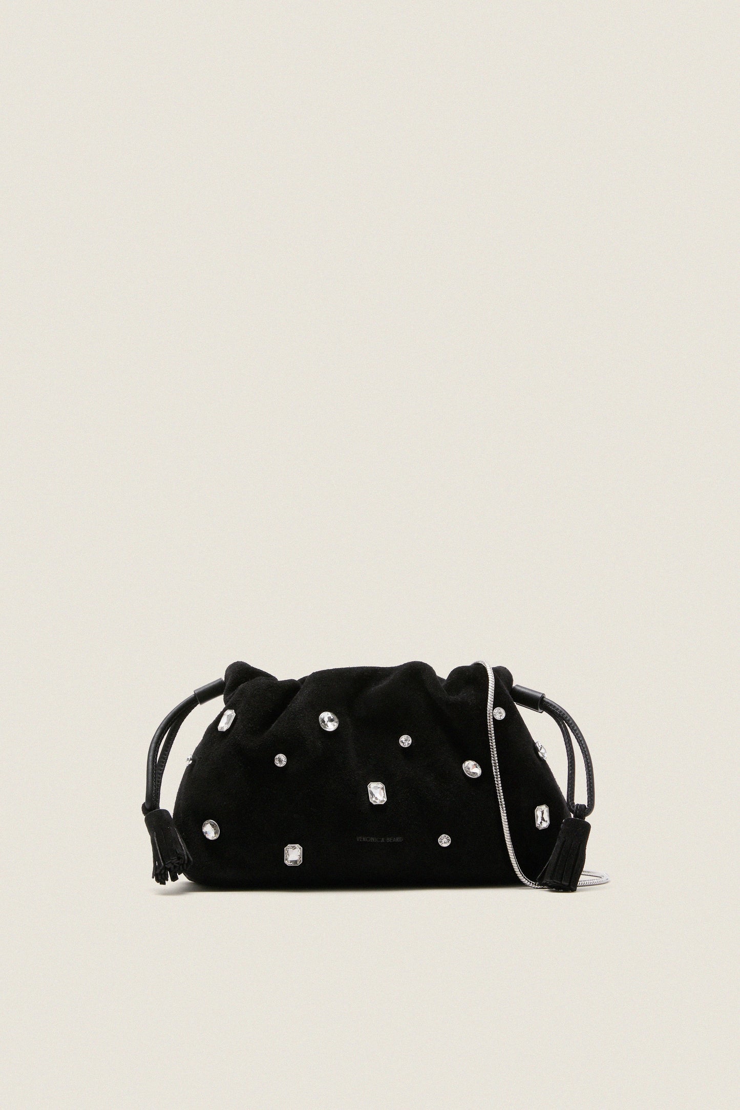 Black Small Crystal Stash Bag