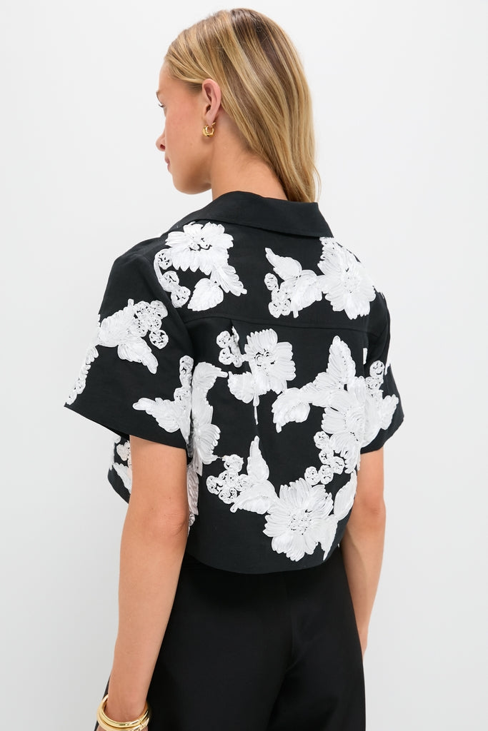 Black Multi Callie Camp Shirt