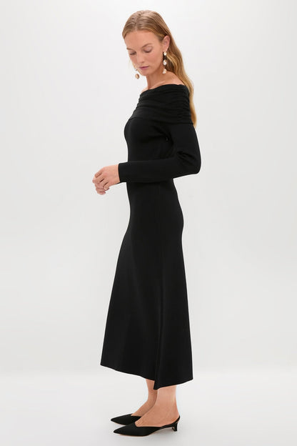 Black Off-the-Shoulder Ursula Maxi Dress