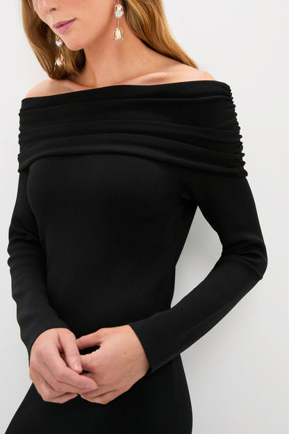 Black Off-the-Shoulder Ursula Maxi Dress