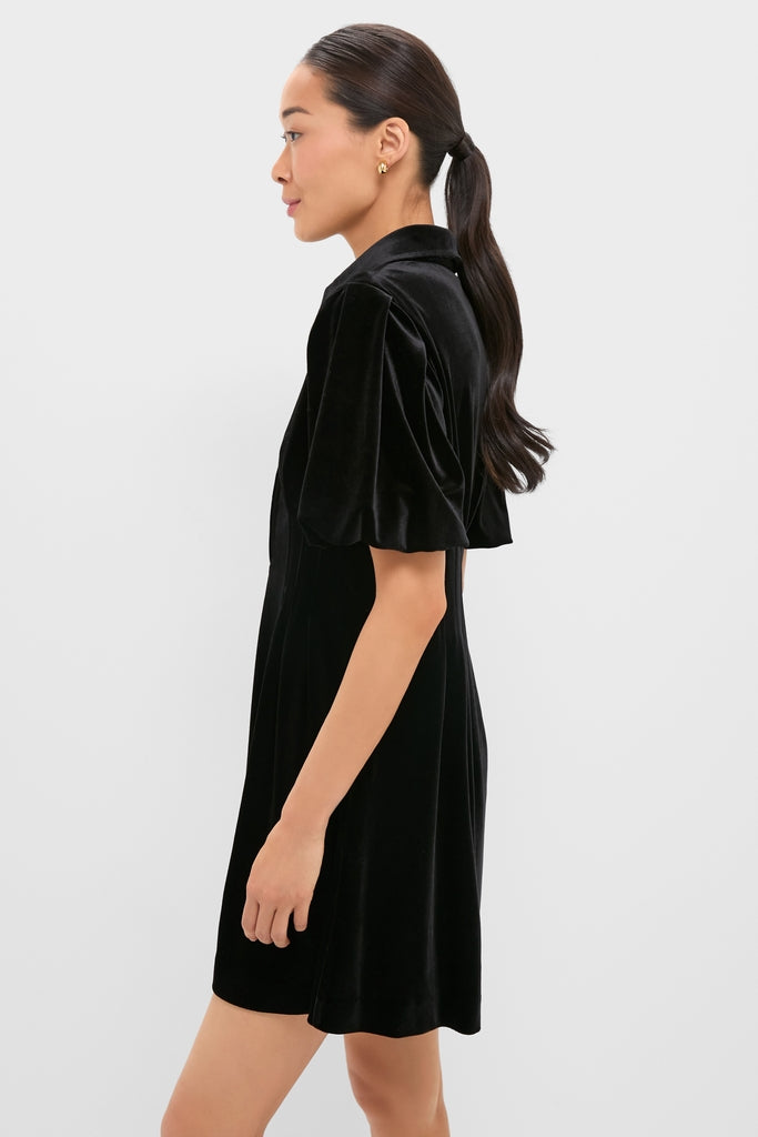 Black Velvet Mini Delaney Dress