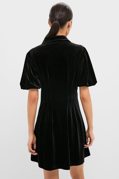 Black Velvet Mini Delaney Dress