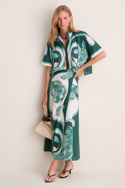Blooming Tulip Placee Mini Foulard Shirt