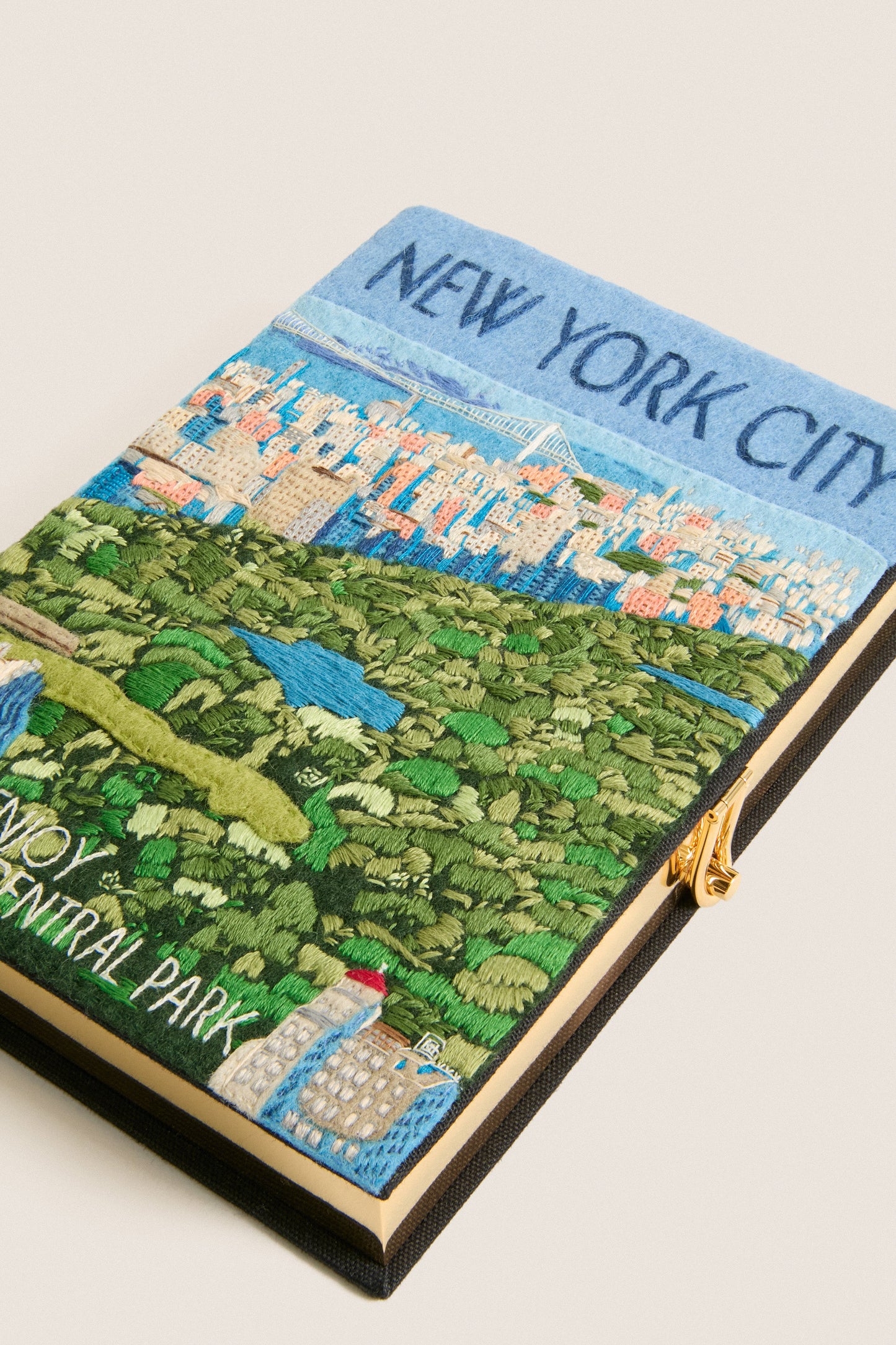Black New York City Book Clutch