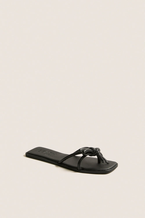Black Ruthie Bow Sandals