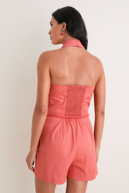 Apricot Halter Trevi Romper