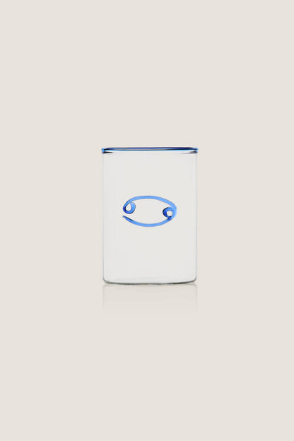 Blue Cancer Lowball Glass (Set of 2)