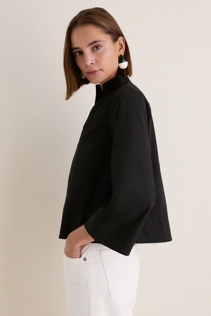 Black Long Sleeve Celeste Top