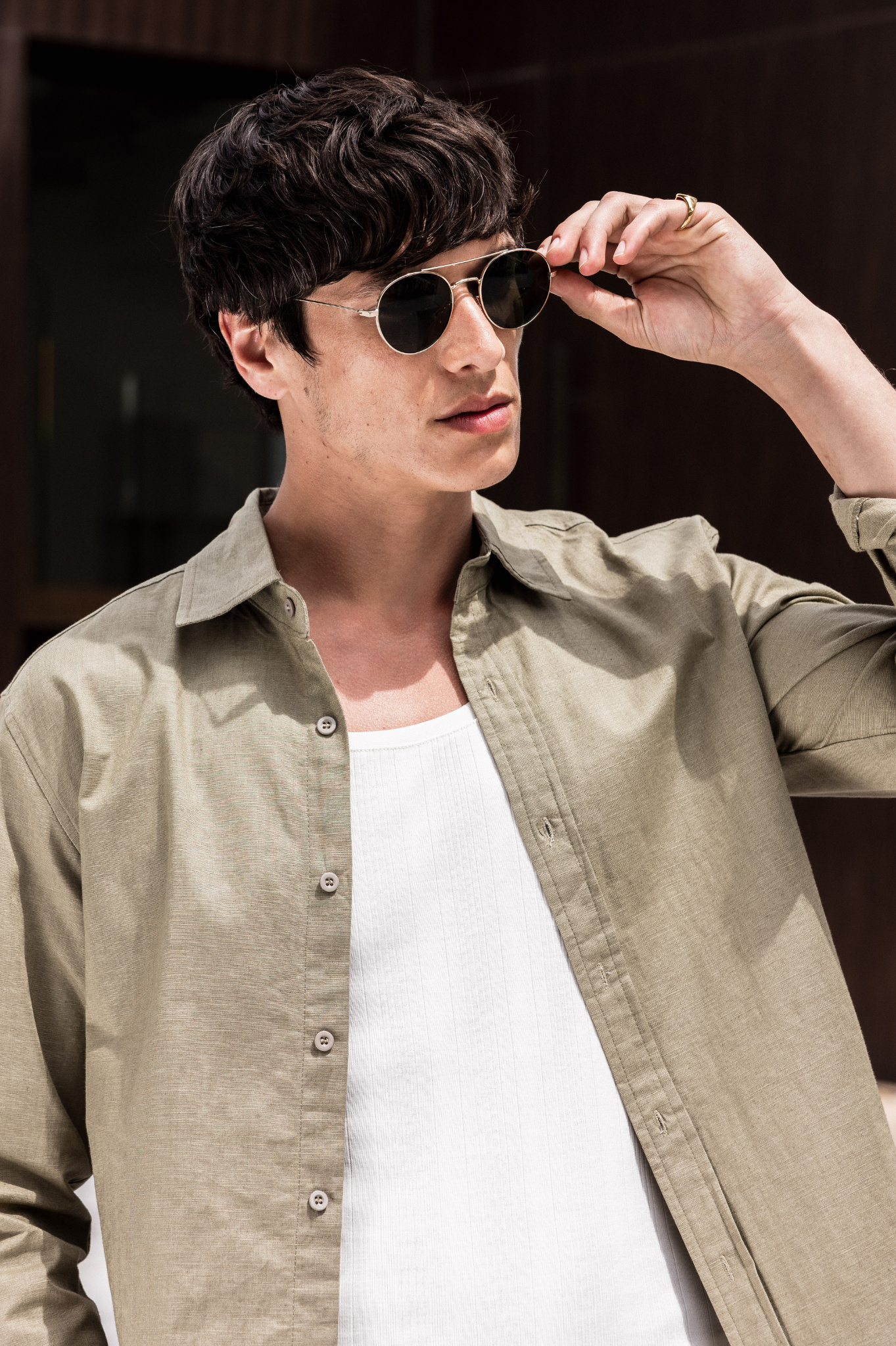 Capo LINEN LS Shirt - Olive