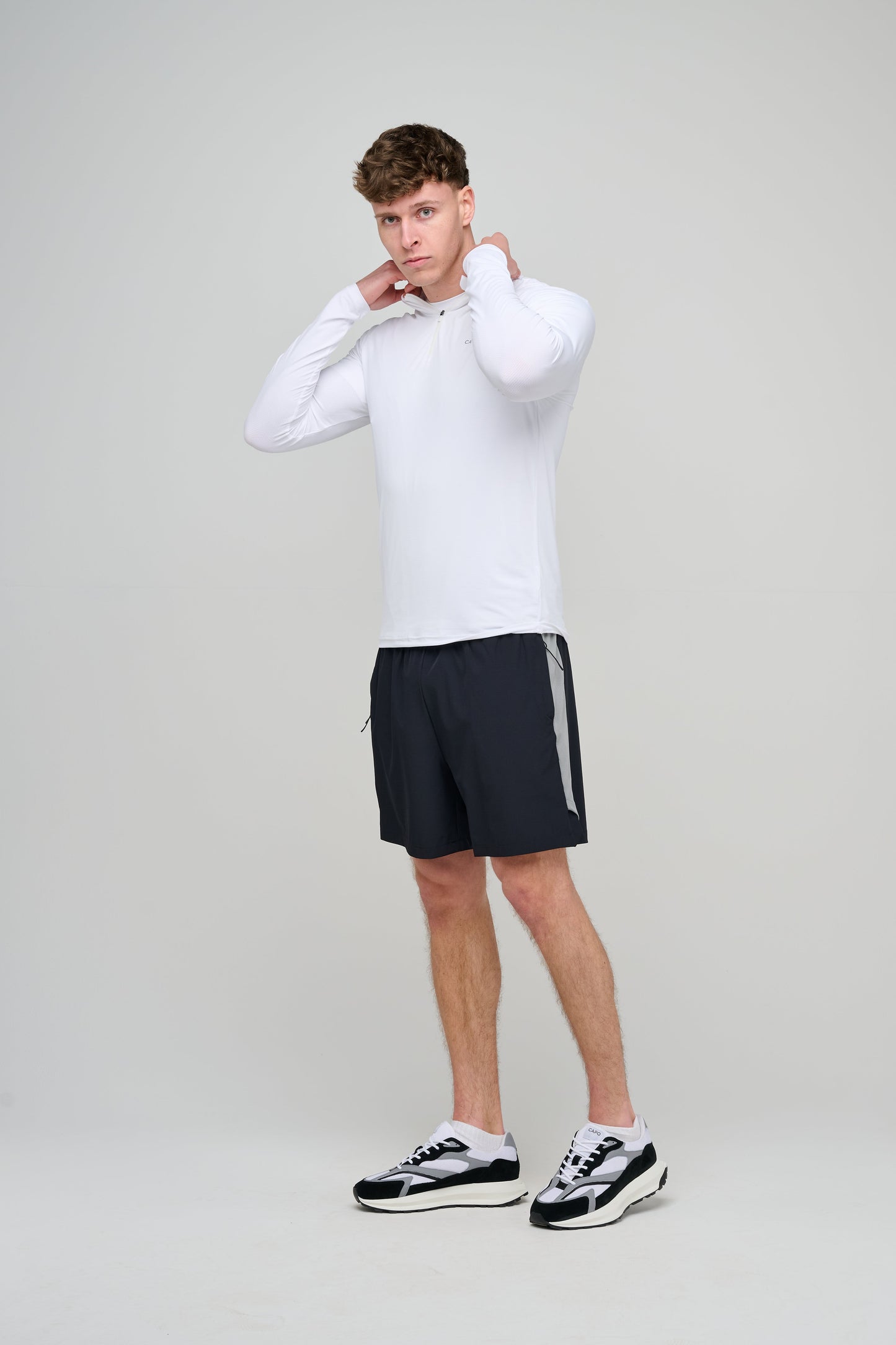 Capo Active Performance 1/4 Zip Top - White