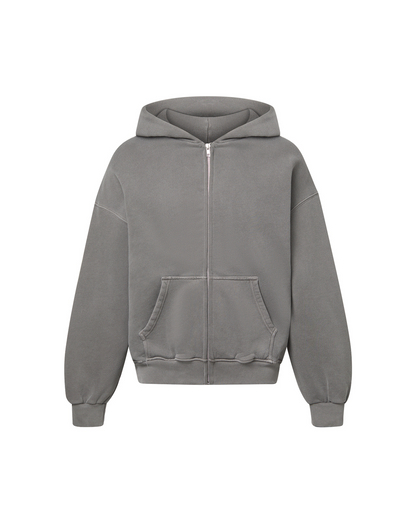 450 GSM 'Mud Gray' Zipper