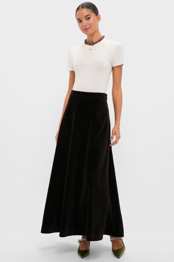 Black Velvet Whitley Skirt