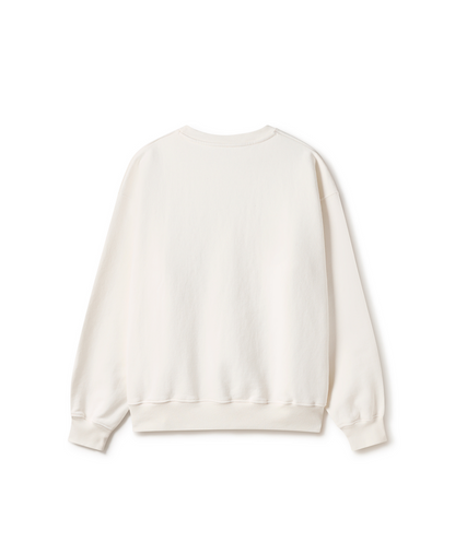 600 GSM 'Bone White' Crewneck