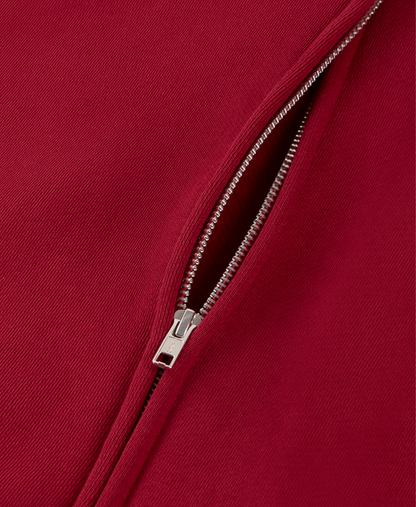 450 GSM 'Dark Red' Zipper