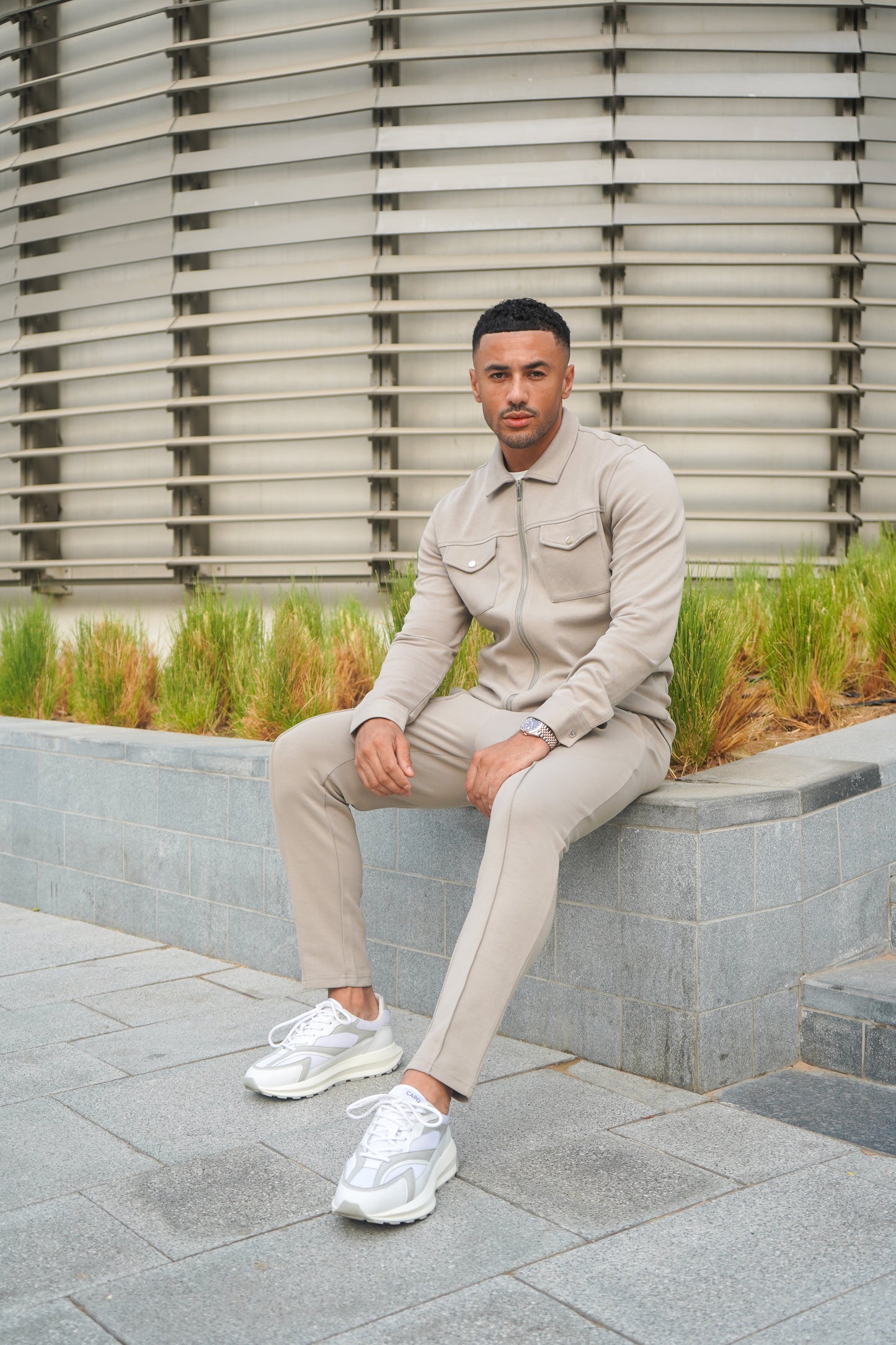 Capo Interlock Jacket - Oatmeal