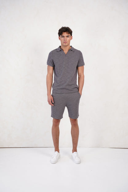Capo Jersey Slub Shorts - Charcoal