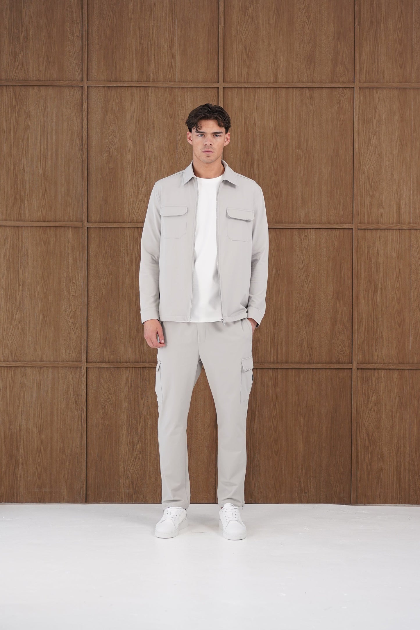 Capo Utility Overshirt - Light Grey