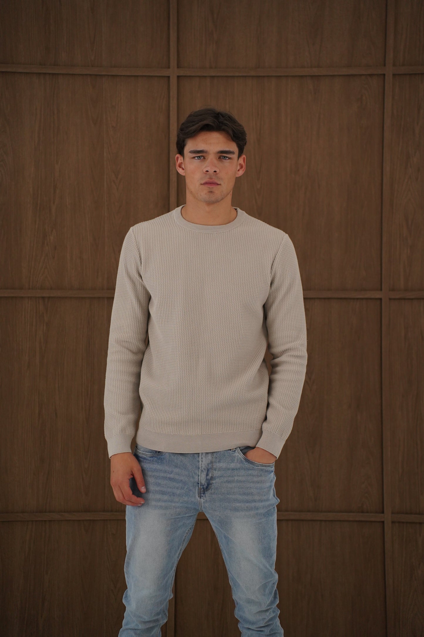 Capo CABLE Knit Jumper - Stone