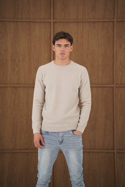 Capo CABLE Knit Jumper - Stone