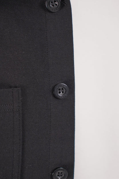 Capo Smart Button Overshirt - Black