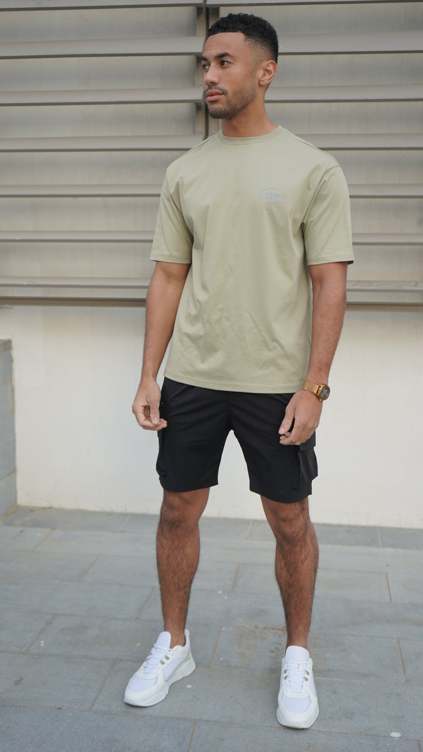 Capo Club Circular Print T-Shirt - Sage Green