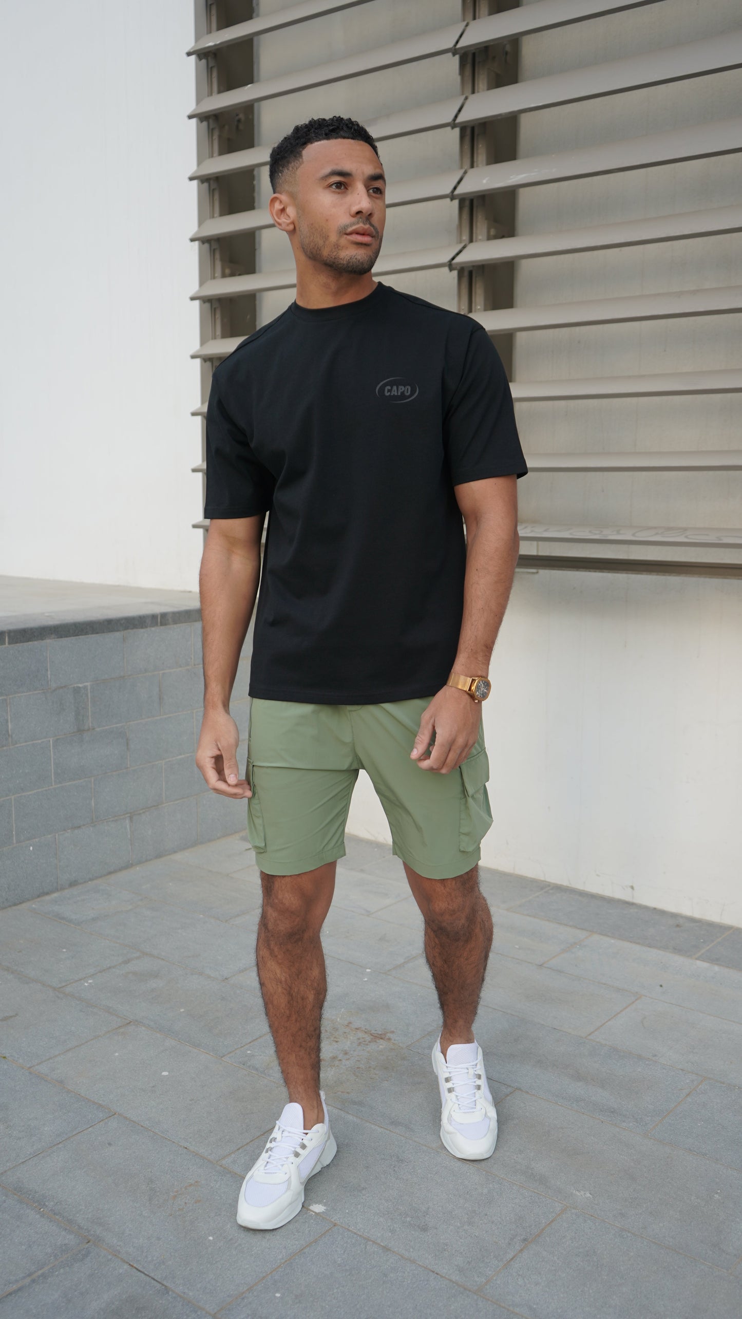 Capo Club Circular Print T-Shirt - Black