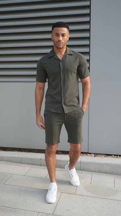 Capo GRAIN Revere SS Shirt - Khaki