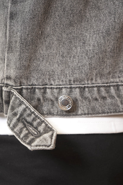 Capo Washed Zip Denim Jacket - Washed Black