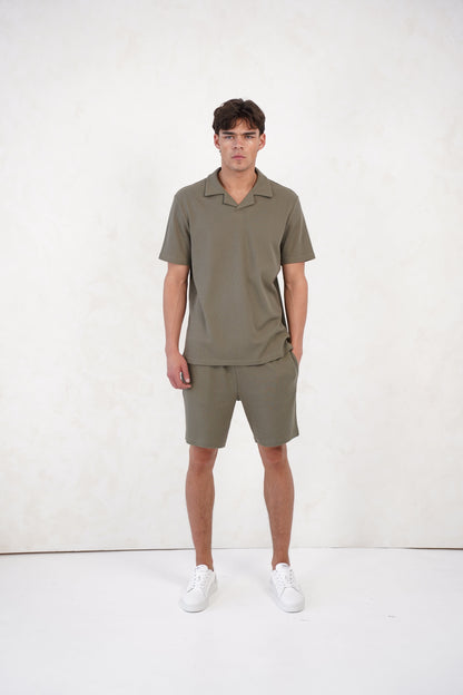 Capo Pleated Shorts - Olive
