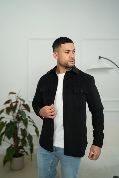 Capo Corduroy Overshirt - Black
