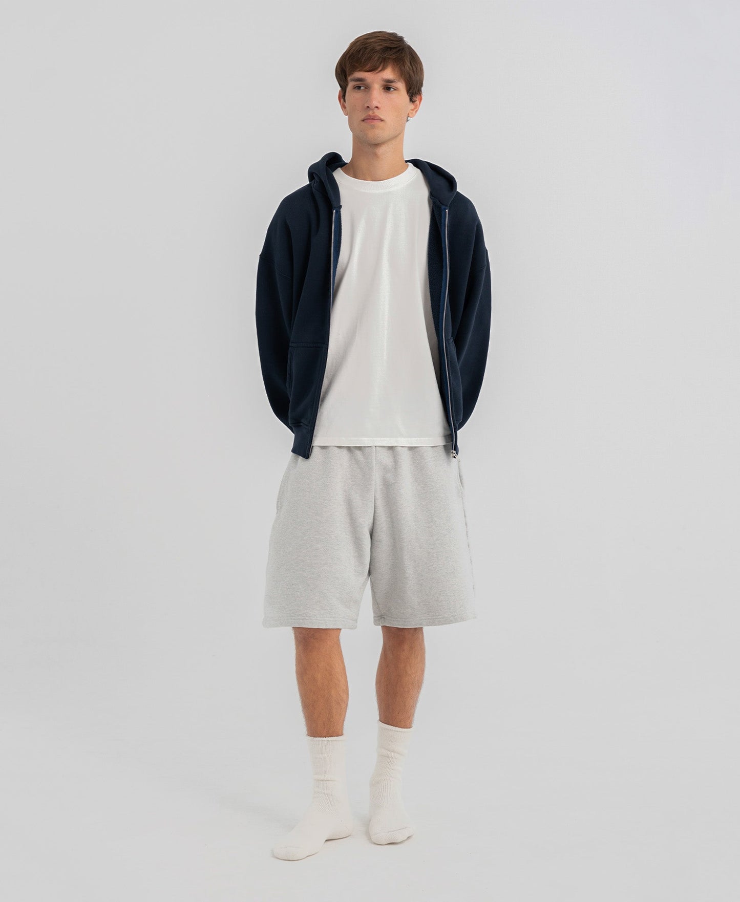 600 GSM 'Light Heather Gray' Short Pants