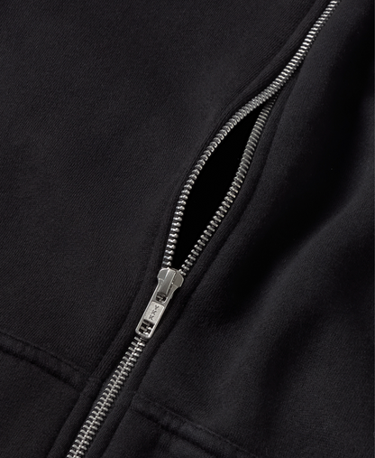 450 GSM 'Jet Black' Full-Zip