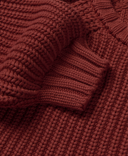 3 Gauge 'Dark Red' Knit