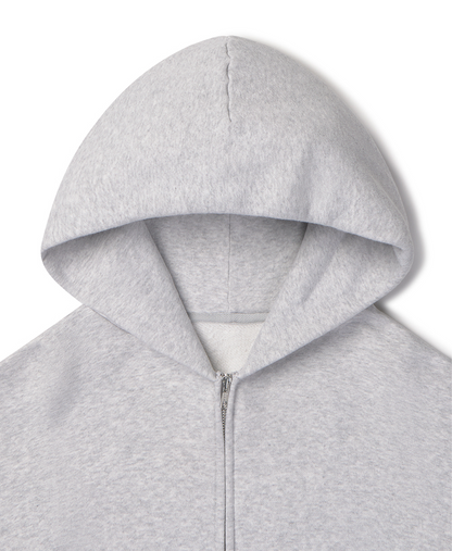 450 GSM 'Light Heather Gray' Zipper